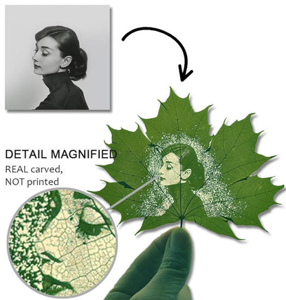 Personalized Portrait Frame with Preserved Leaf Art